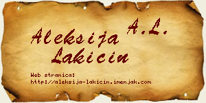 Aleksija Lakičin vizit kartica